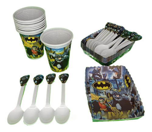 Kit Decoracion Infantil Batman 12niños Leer Descripcion