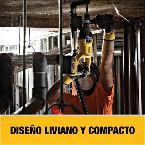 Imagen 5 de 9 de Rotomartillo electroneumático DeWalt DCH133M2 inalámbrico amarillo y negro con 1600W de potencia 110V/220V