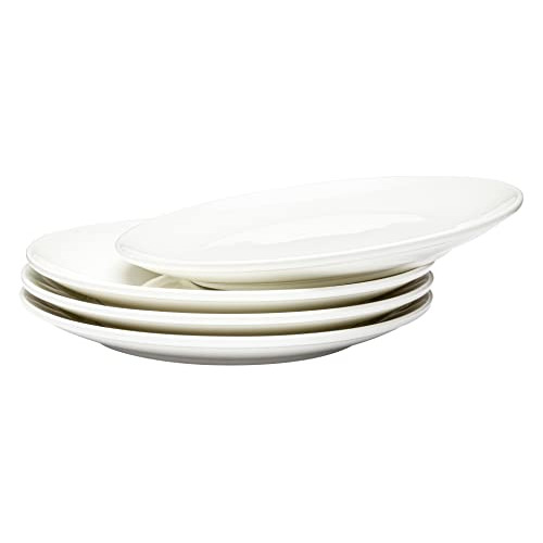 Vikko Plato Llano, Juego De 4 Platos Blancos, Porcelana Fina