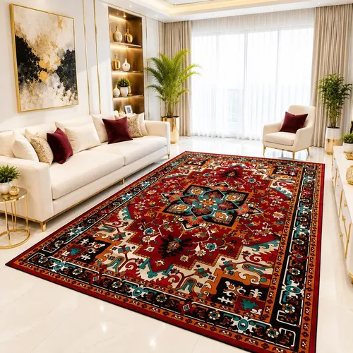 Tapete Sala Moderno Estampado Tipo Indiano 200x150