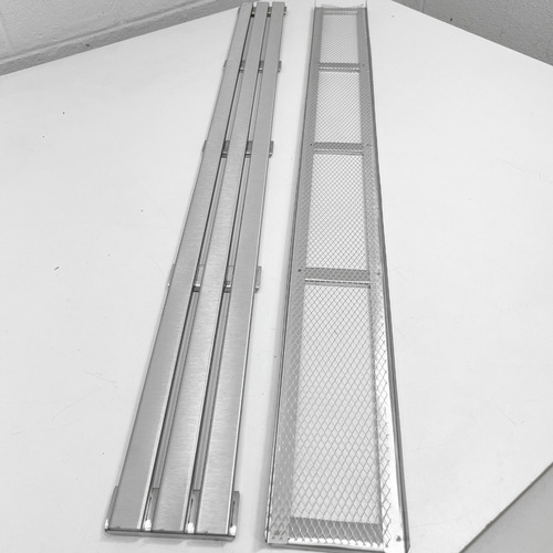 20 Ralos Linear 10x100 Inox 304 Netuno Com Tela Anti Insetto
