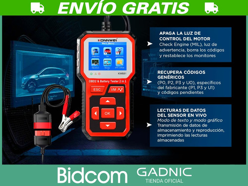 Imagen 3 de 9 de Scanner Automotriz Konnwei Diagnostico Automotriz Cable Usb
