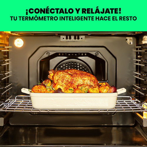 Termómetro Chef IQ Inalámbrico 2 Sondas Smart Bt Wifi Para Proteina Light silver