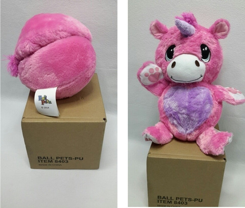 Pelota Peluche Mascota Pets Balls Unicornio (24 Cm Alt.)