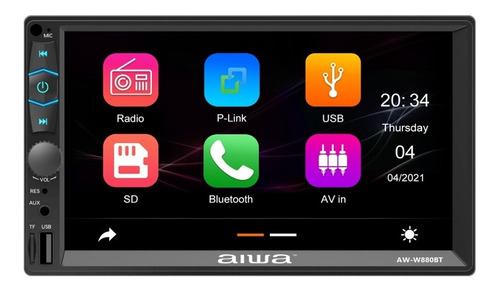 Auto Radio Aiwa Hd 6.9 Hd 2 Din Carplay Android Auto
