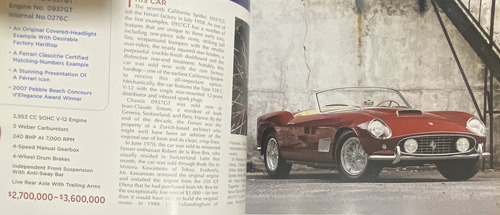 Catálogo Subasta Autos Colección Gooding & Company 2009 C3 (Usado)