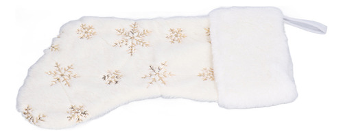Calcetín Navideño Con Colgante De Poliéster Bordado