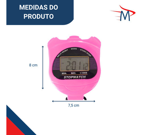 Cronômetro Digital Multifuncional Com Bolsinha Transporte