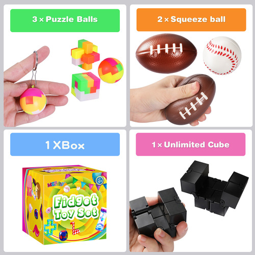 Juguetes Variados Resistentes Al Estrés Sensorial 72pcs