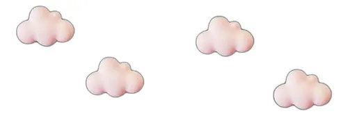 Clips De Ventilación Para Auto Con Diseño De Nube Rosa, 4 Pi