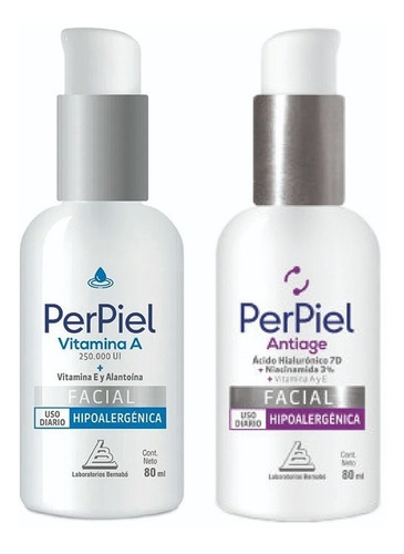 Perpiel Kit Facial Emulsion Antiedad Y Humectante Vitamina A