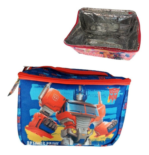 Imagen 3 de 6 de Lonchera Infantil Térmica 22x16x18 Transformers Oficial
