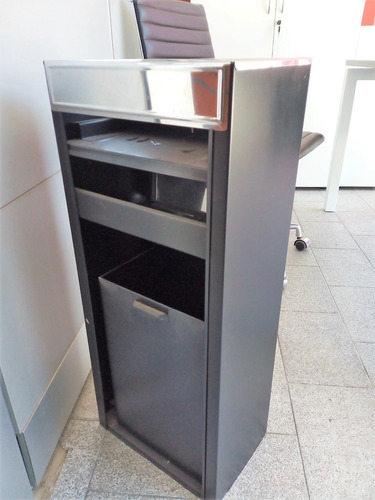 Cenicero Cesto De Basura De Pie En Acero Inoxidable