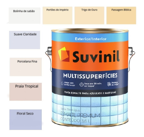 Tinta Epóxi P/ Pisos Azulejo Banheiro E Pastilhas 3,6l Cores