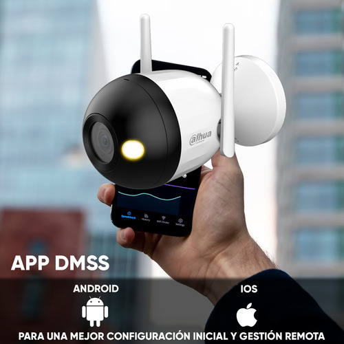 Kit videovigilancia Cronos Cámara Dahua Ip Bala F2C-PV 2MP Wifi Full Color Audio e Microsd 32gb com Accesorios Kit De Cámara Inteligente DH-F2C-PV-32GB Dahua Microsd WDD032G1P0C