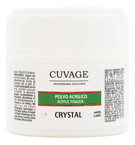 Cuvage Polímero Polvo Acrílico Uñas Esculpidas Manicuría 30g