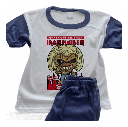 Pijamas Unisex Personalizadas Estampadas Iron Maiden - 7024