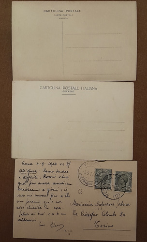 Fotos Fascistas. Lote Tarjeta Postal. Firma. Colección Piero