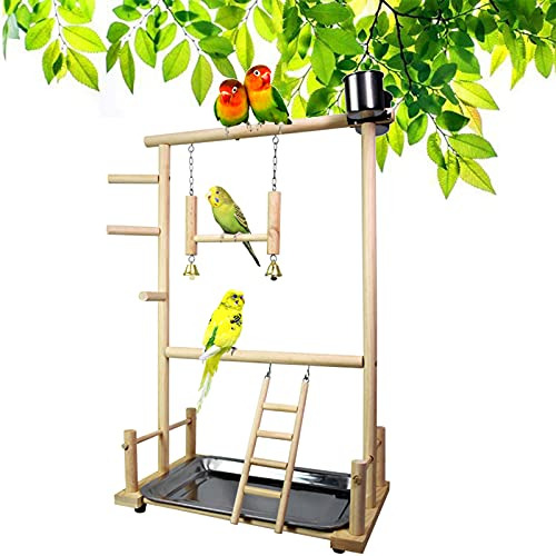 Parrots Bird Playground, Plataforma De Madera Mascotas,...