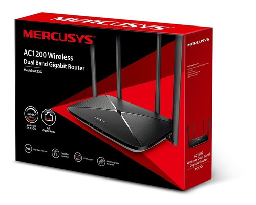 Router Mercusys Ac12g Dualband Gigabit Ac1200 300-867mbps