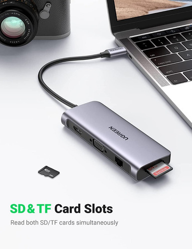 Concentrador Usb Tipo C Multifuncional Ugreen 10 En 1 /cm179