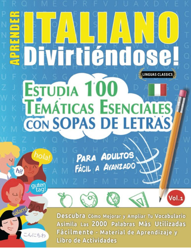 Libro: Aprender Italiano Divirtiéndose! Para Adultos: Fácil