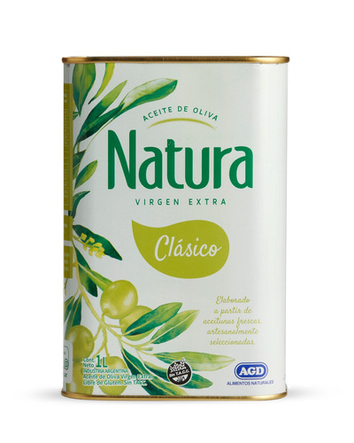 Imagen 1 de 1 de Aceite de oliva virgen extra clásico Natura en lata1 l 
