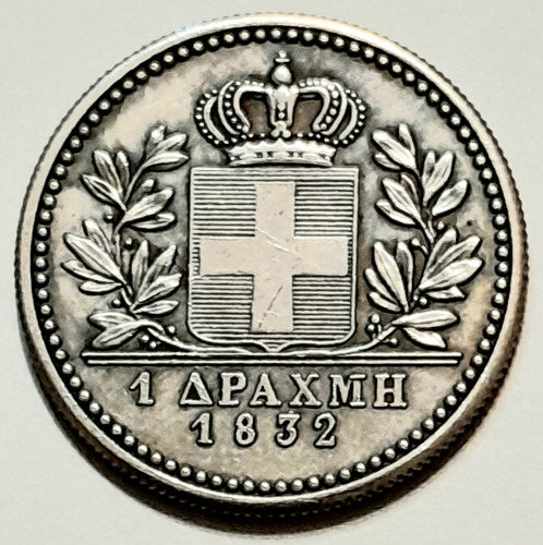 Moneda De Plata 999 Grecia Una Dracma 1932 Ed. Conm. Colecc