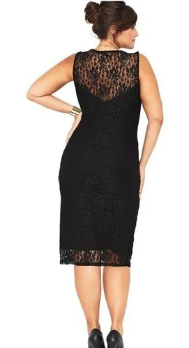 Vestido Negro De Encajes Vg 05