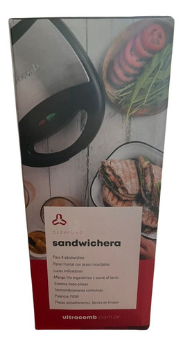 Sandwichera Ultracomb Sw 2801 3 Sin Uso En Caja Negro