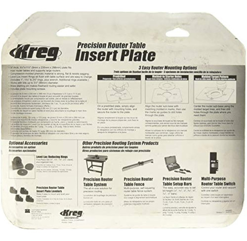 Kreg Molde Router Table Insert Insert Plate En Blanco Para T