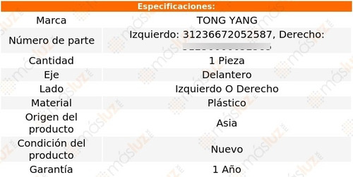 Tolva Salpicadera Del Izq O Der Plastico 320i 12/13