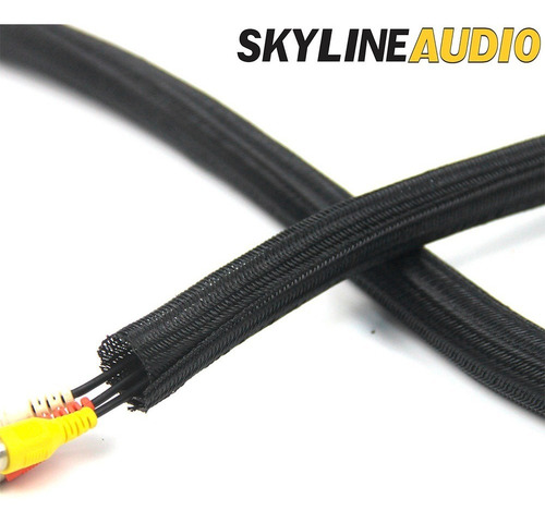 Imagen 4 de 7 de Nylon Malla Cubre Cable Piel De Serpiente Abierta Por 1m 3d