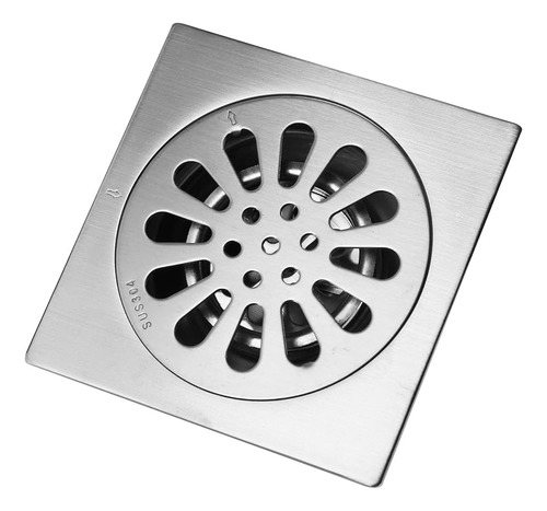 Rejilla Pileta Desagüe Para Piso Acero Inoxidable 10x10cm