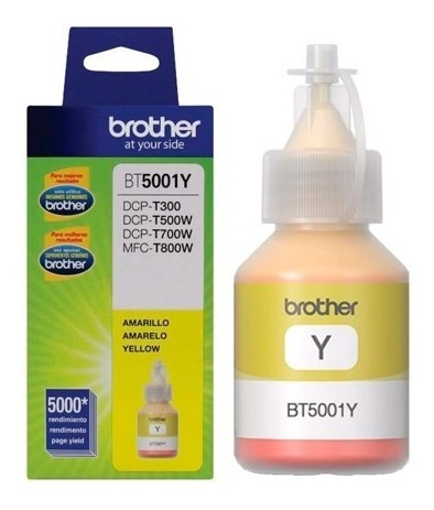 Botella De Tinta Brother Original Bt5001y Amarillo