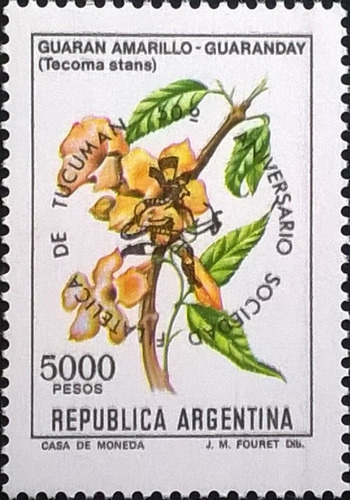 Argentina Flores Sello Gj 2049 Resell Tucumán 82 Mint L11115