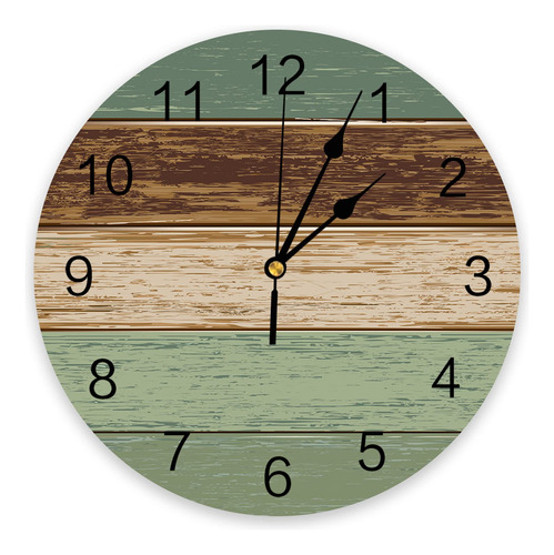 Reloj De Pared Retro De 25 Cm Silencioso Y Decorativo Color