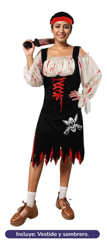 Disfraz De Pirata Traje Mujer Cosplay Halloween,talla S A Xl