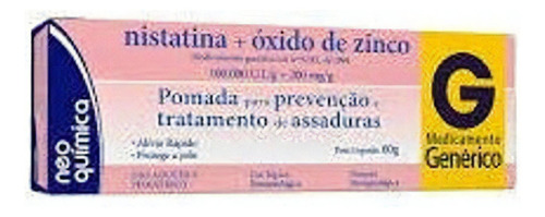 Pomada Nistatina Óxido De Zinco Genérico Neo Química 60 G
