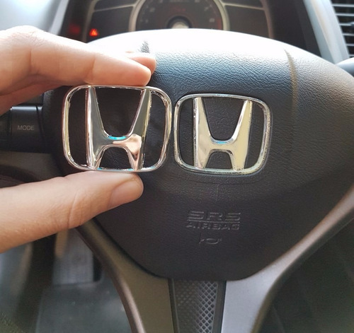 Insignia De Volante Cromada Honda Fit City 2006-2015