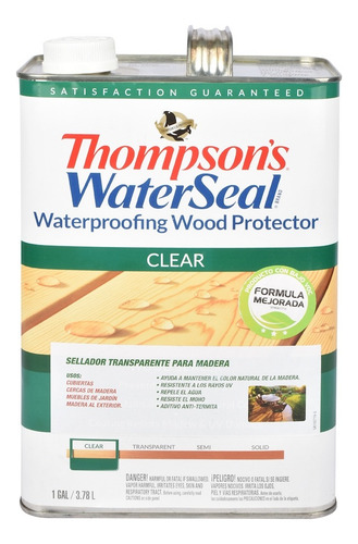 Thompson's Waterseal Protector Para Madera Transparente Acabado Clear Color Blanco