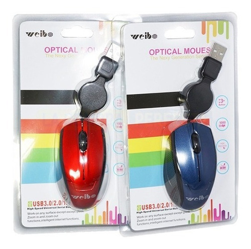 Mouse Mini Retráctil Usb Premium Wtel4145 - Tecsys Oferta