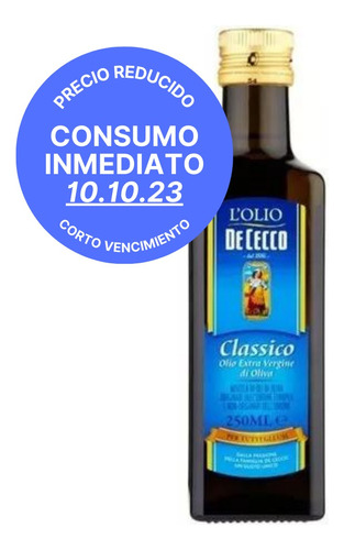 Aceite De Oliva De Cecco Extra Virgen 250 Ml. 