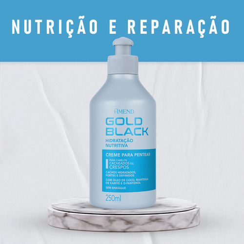 Amend Gold Black Hidratação Nutritiva Com Óleo De Coco