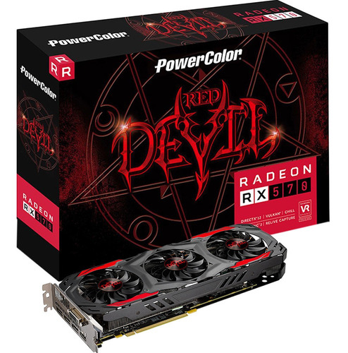 Placa de vídeo AMD PowerColor  Red Devil Radeon RX 500 Series RX 570 AXRX 570 4GBD5-3DH/OC OC Edition 4GB