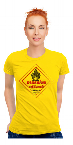 Playera Massive Attack Blue Lines Retro Style Para Mujer