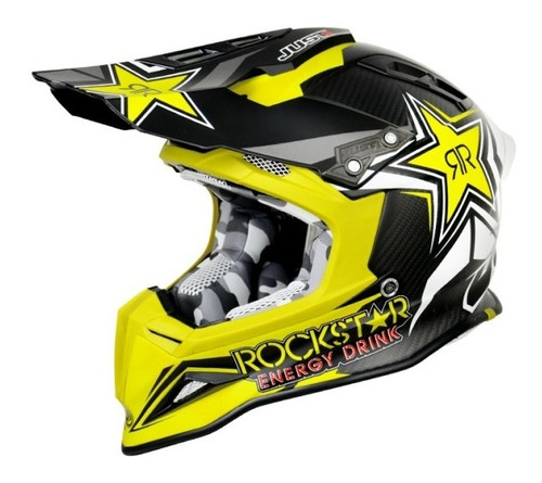 Casco Motocross Enduro Just1 J12 Rockstar Energy Drink 2.0