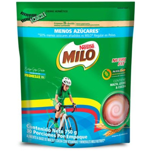 Chocolate Milo Menos Azucar750g - Kg a $54
