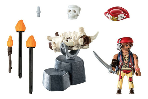 Playmobil Piratas Artillero + Cañon Figura Coleccionable