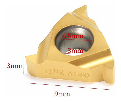 10 Piezas 1/4 '' Insertos Cnc Insertos Indexables Insertos